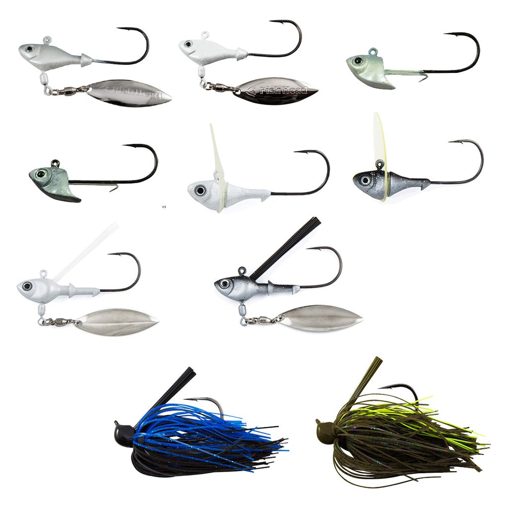 Fish Head Stand-Up Fish Head Spin Underspin Jig Head - Sexy Shad, 1/4oz Fish Head Stand-Up Fish Head Spin Underspin Jig Head - Sexy Shad, 1/4oz